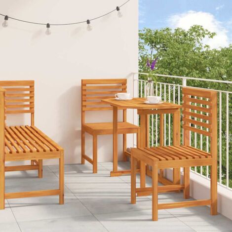 Garden Bistro Set 5 pcs Brown Solid acacia wood vidaXL (1/5)