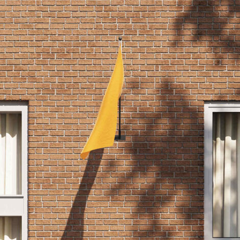 Flag Pole Holder Black 13 x 6 cm Steel vidaXL