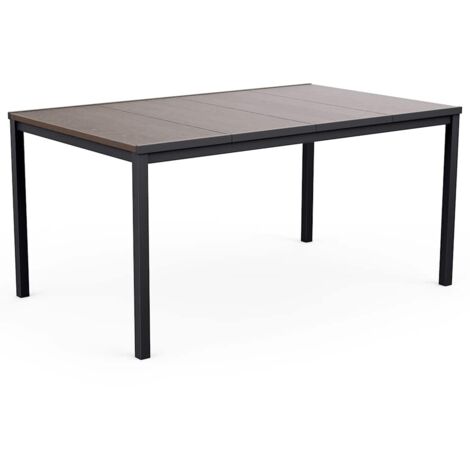 Signature Porto Table 160 cm- Ashwood and Black Steel Keter