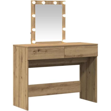Dressing Table Artisan oak 100 x 40 x 130 cm Engineered wood vidaXL