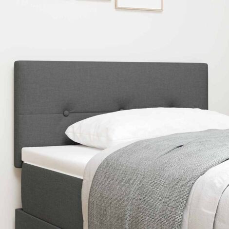 Headboard Height Adjustable Dark grey 90 cm Fabric vidaXL