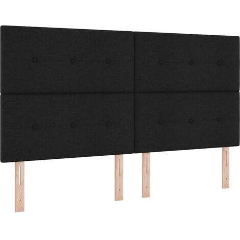Headboard Height Adjustable with Headboard Black 180 cm Fabric vidaXL