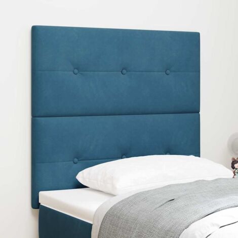 vidaXL Headboard Wall-mounted with Headboard Dark blue 80 cm Velvet