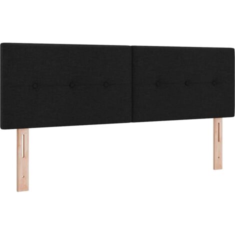 vidaXL Headboard Height Adjustable with Headboard Black 160 cm Fabric