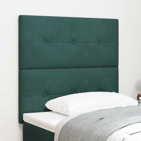 Headboard Height Adjustable Dark green 80 cm Velvet vidaXL