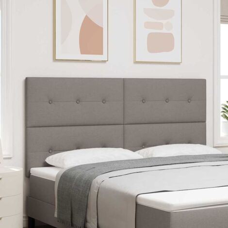 Headboard Button Tufted Taupe 180 cm Fabric vidaXL