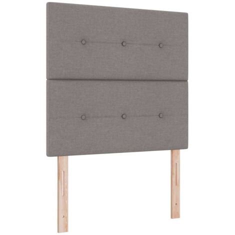 Headboard Height Adjustable with Headboard Taupe 100 cm Fabric vidaXL