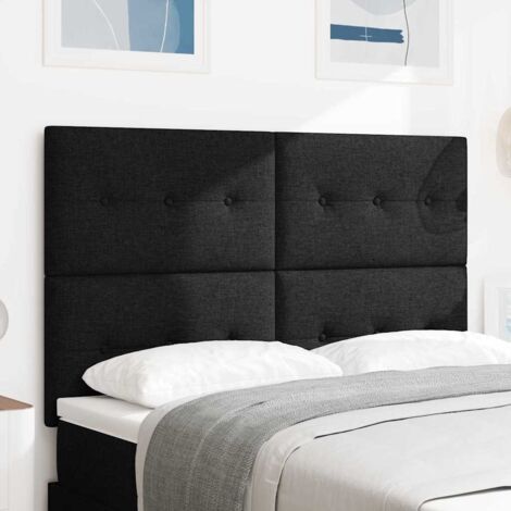 vidaXL Headboard Height Adjustable with Headboard Black 160 cm Fabric