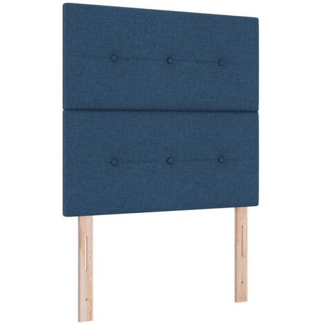 Headboard Height Adjustable with Headboard Blue 80 cm Fabric vidaXL