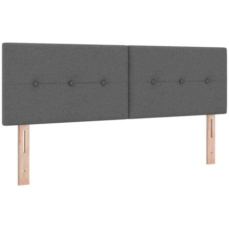 Headboard Height Adjustable Manual Dark grey 140 cm Fabric vidaXL
