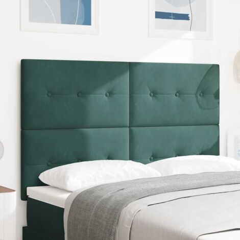 Headboard Button Tufted Dark Green 160 cm Velvet vidaXL