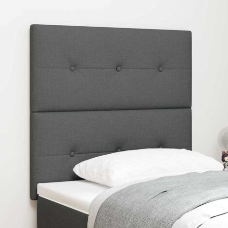 Headboard Height Adjustable Manual Dark grey 80 cm Fabric vidaXL