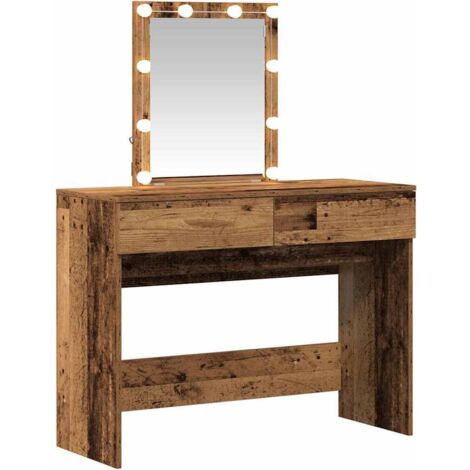 Dressing Table Old Wood 100 x 40 x 130 cm Engineered wood vidaXL