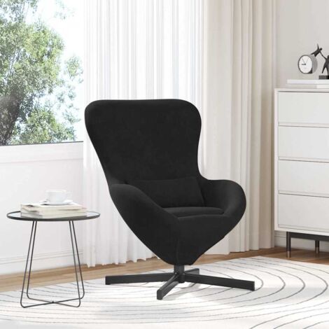 Egg Chair Black 63 x 73 x 90 cm Velvet vidaXL