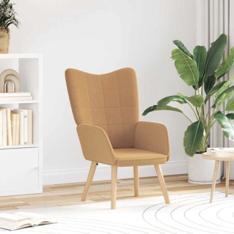 Relaxing Chair Beige 62 x 67 x 95.5 cm Fabric vidaXL