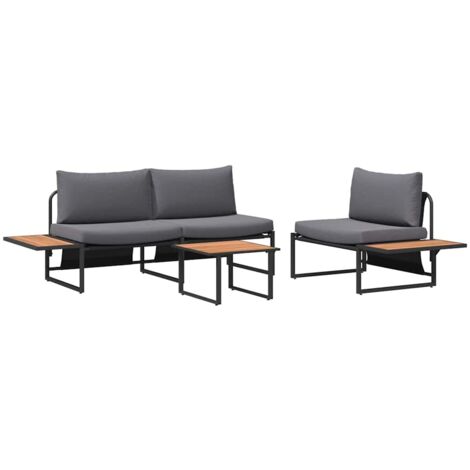 Garden Dining Set 3 pcs Anthracite Steel vidaXL (1/5)