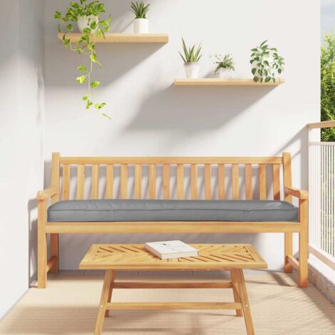 Pallet Cushion Set 2 pcs Grey 180 x 40 x 8 cm 100% Polyester vidaXL