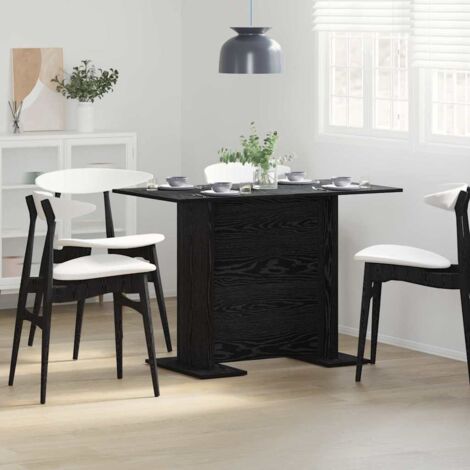 Dining Table Black oak 110 x 60 x 75 cm Engineered wood vidaXL