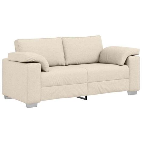 2-Seater Sofa Beige 180 cm Linen-blend Fabric vidaXL (1/5)