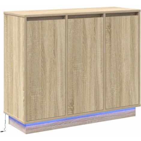 Sideboard with Shelf Sonoma Oak 90 x 32 x 75 cm Engineered wood vidaXL
