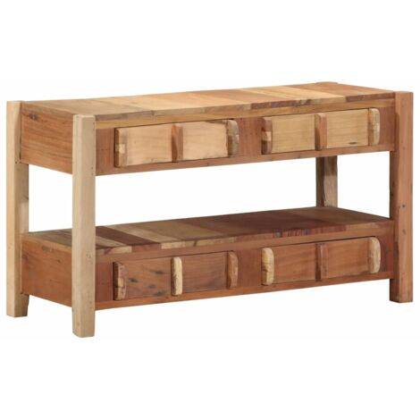 TV Cabinet with Drawer Brown 83 x 33 x 46 cm Solid Reclaim wood vidaXL (1/5)
