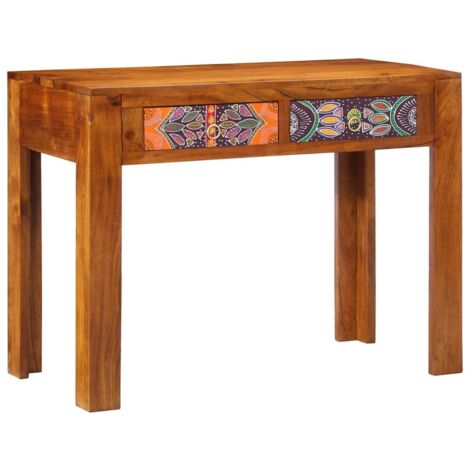 Desk with Drawer Brown 100 x 50 x 75 cm Solid Acacia wood vidaXL (1/5)