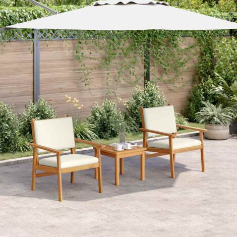 Garden Sofa Set with Cushion 3 pcs Brown Solid Acacia wood vidaXL (1/5)