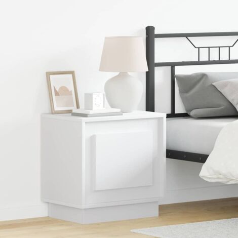 Bedside Cabinet with White 44 x 34.5 x 45 cm Engineered wood vidaXL