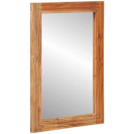 Bathroom Mirror 50x70x3 cm Solid Wood Acacia vidaXL