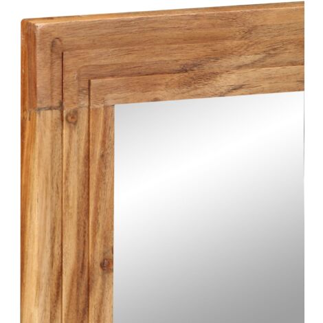 Bathroom Mirror 50x70x3 cm Solid Wood Acacia vidaXL