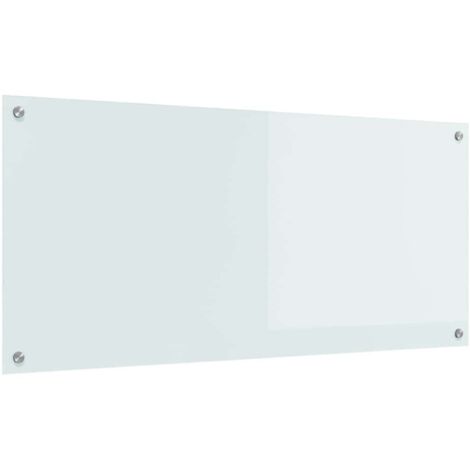 Kitchen Backsplash White 110 x 50 x 0.6 cm Tempered Glass vidaXL