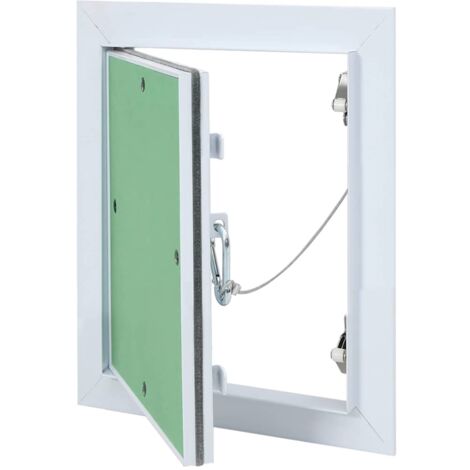 Access Panel White 20 x 25 cm Aluminium and Plasterboard vidaXL