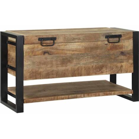 vidaXL Storage Box with Storage Brown 80 x 35 x 45 cm Solid Mango wood (1/5)