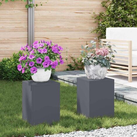 Plant Stands 2 pcs Anthracite 24 x 24 x 35 cm Steel vidaXL