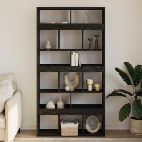 Book Cabinet Black oak 100 x 33 x 187.5 cm Engineered Wood vidaXL