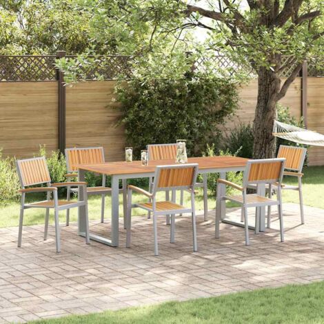 Garden Chair 6 pcs Brown 56 x 57 x 87cm Solid Acacia wood vidaXL