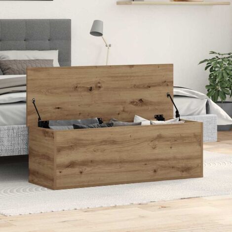Storage Box Artisan oak 102 x 35 x 35 cm Engineered Wood vidaXL
