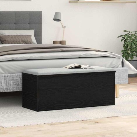 Storage Box Black oak 90 x 35 x 35 cm Engineered Wood vidaXL