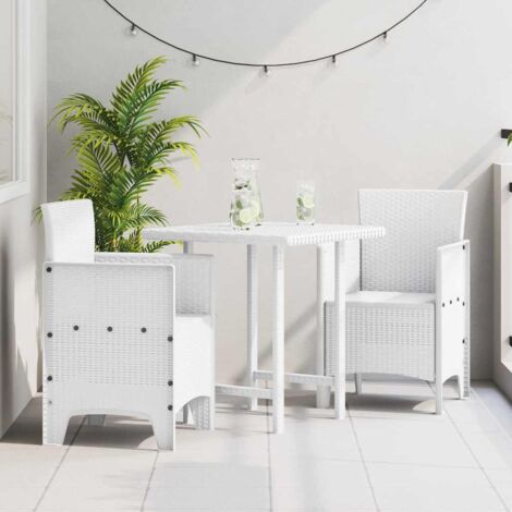 Garden Chair 2 pcs White 53 x 49 x 85 cm PP vidaXL