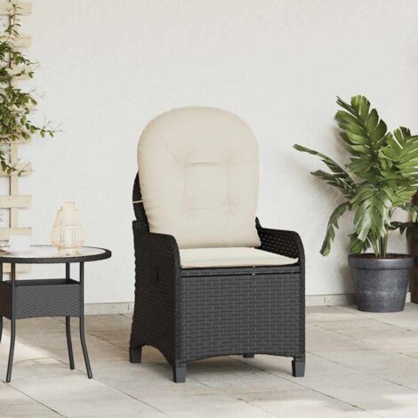 Recliner Chair Black 56 x 66 x 95cm Poly Rattan vidaXL