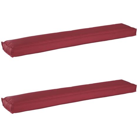 Pallet Cushion Set 2 pcs Wine red 200 x 40 x 8 cm Oxford fabric vidaXL