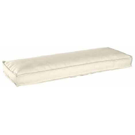 vidaXL Pallet Cushion for Bench Cream 120 x 40 x 8 cm Oxford fabric