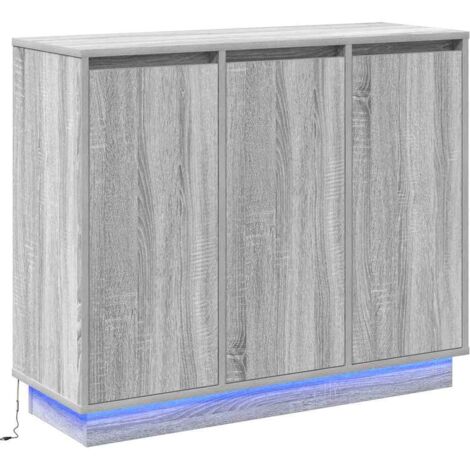 Sideboard with Door Grey Sonoma 90 x 32 x 75 cm Engineered wood vidaXL