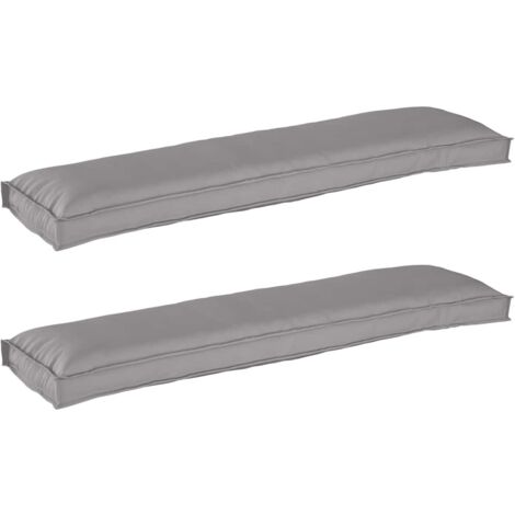 Pallet Cushion Set 2 pcs Grey 150 x 40 x 8 cm Oxford fabric vidaXL