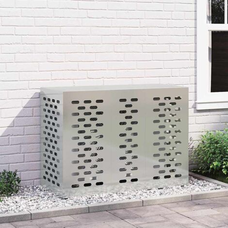 Air Conditioner Cover Silver 110 x 50 x 80 cm Galvanised Steel vidaXL