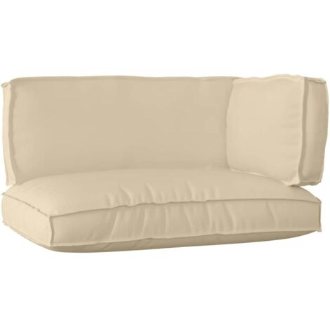 Pallet Cushion Set 3 pcs Beige 120 x 80 x 12 cm Oxford fabric vidaXL (1/5)