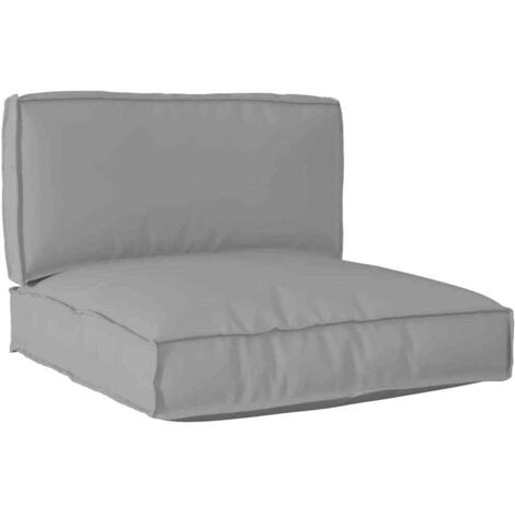 vidaXL Pallet Cushion Set 2 pcs Grey 80 x 80 x 12 cm Oxford fabric