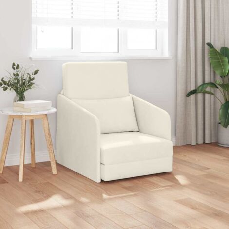 Sofa Bed Cream 65 x 80 x 83 cm Velvet vidaXL