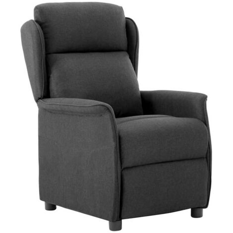 Recliner Chair Dark grey 67.5 x 93.5 x 101.5 cm Fabric vidaXL
