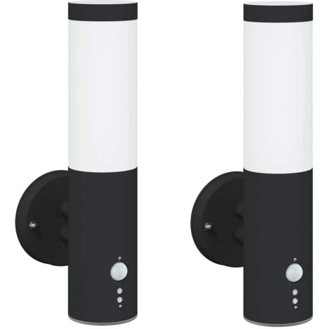 Outdoor Wall Lights 2 pcs Black 15 x 7.5 x 33 cm vidaXL